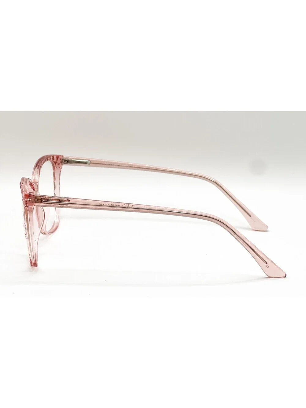 Modern Immense Pink Crystal Rectangle Authentic Eyeglass Frames 55-16-145